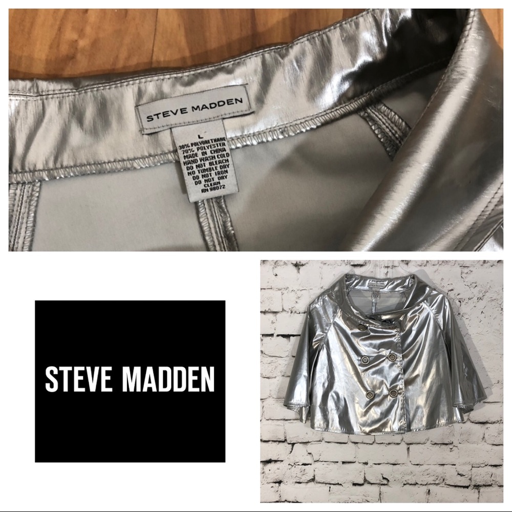 Steve Madden Metallic Bolero Jacket-Cape in Large